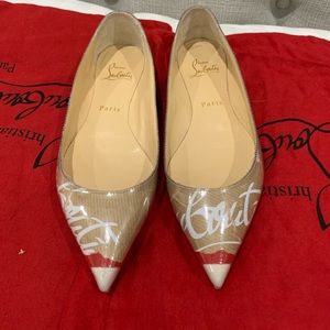 Beautiful Christian Louboutin flats used!!! Size 6